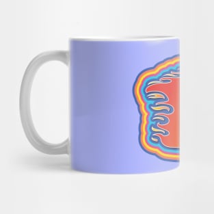 Alphabet Monogram B Initials Name Uppercase Capital Typography with Flaming Fire Element Mug